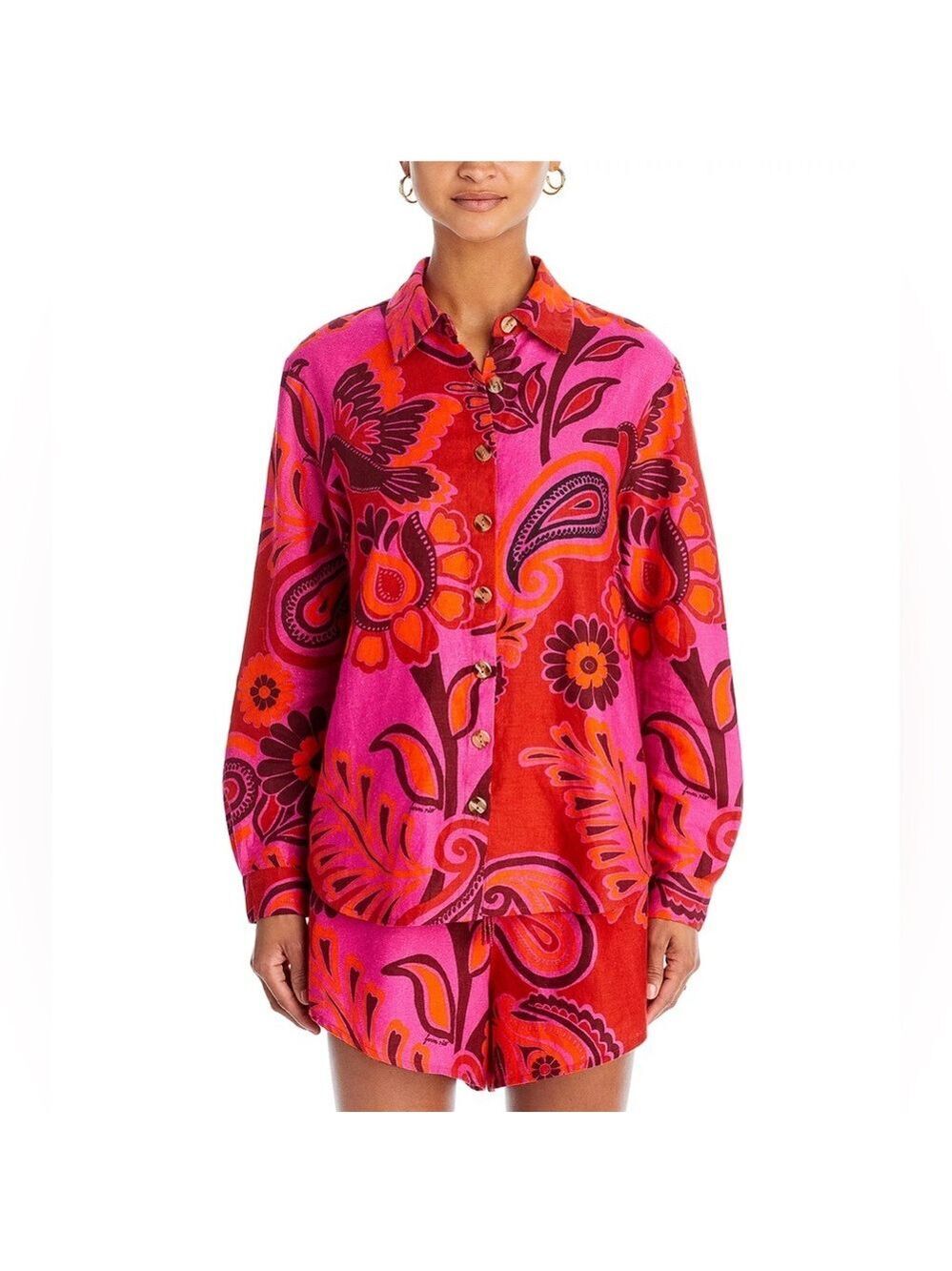 Farm Rio Floral Print Shirt